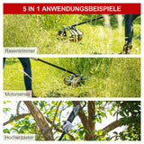 Scheppach Petrol Multi-Garden Tool - 1.5 HP 2-Stroke Petrol Engine Recoil Starter  5-in-1 Function | MTC42-5P