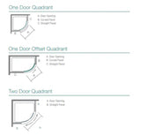 Merlyn 6 Series Sleek One Door Offset Quadrant