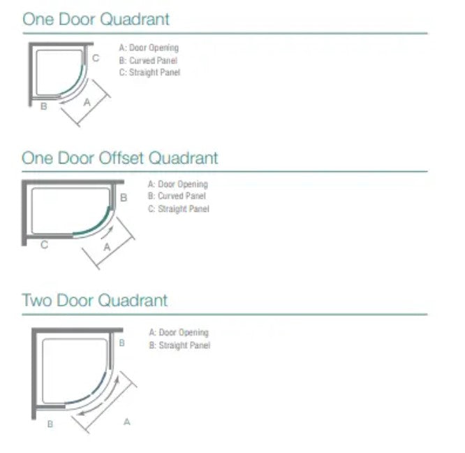 Merlyn 6 Series Sleek One Door Quadrant - Matt Black