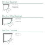 Merlyn 6 Series Sleek One Door Quadrant - Matt Black