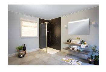 Merlyn Arysto Sleek Framed Wetroom Panels - Matt Black