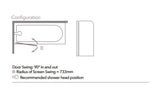 Merlyn MB11 Single Curved Panel Bath Screen