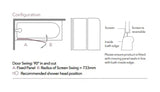 Merlyn MB3 2 Panel Curved Bath Screen