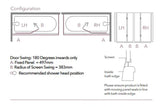 Merlyn MB7 2 Panel Hinged Bath Screen