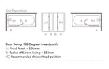 Merlyn MB7A 2 Panel Hinged Bath Screen