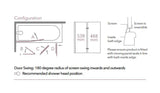 Merlyn MB8 2 Panel Folding Bath Screen