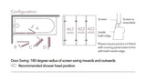 Merlyn MB9 3 Panel Folding Bath Screen