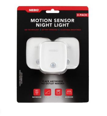 Nebo Motion Sensor Light 3pk | NEB0026G