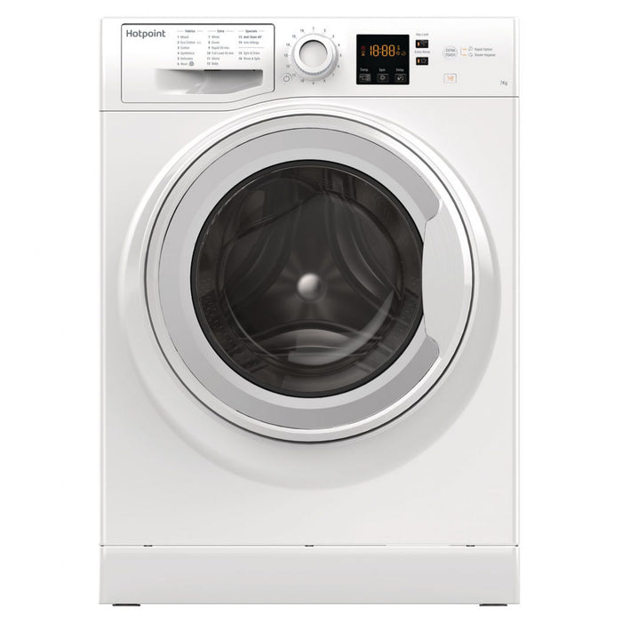 Hotpoint 7kg 1400 Spin Washing Machine - White | NSWM743UW