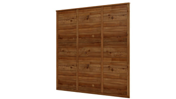 Shiplap Fence Panel 1.8m x 1.5m Golden Brown | OP65N
