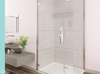 Flair Oro Hinge Door with Ultra Frameless Corner Side Panel