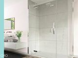 Flair Oro Hinge & Inline Door with Ultra Frameless Corner Side Panel