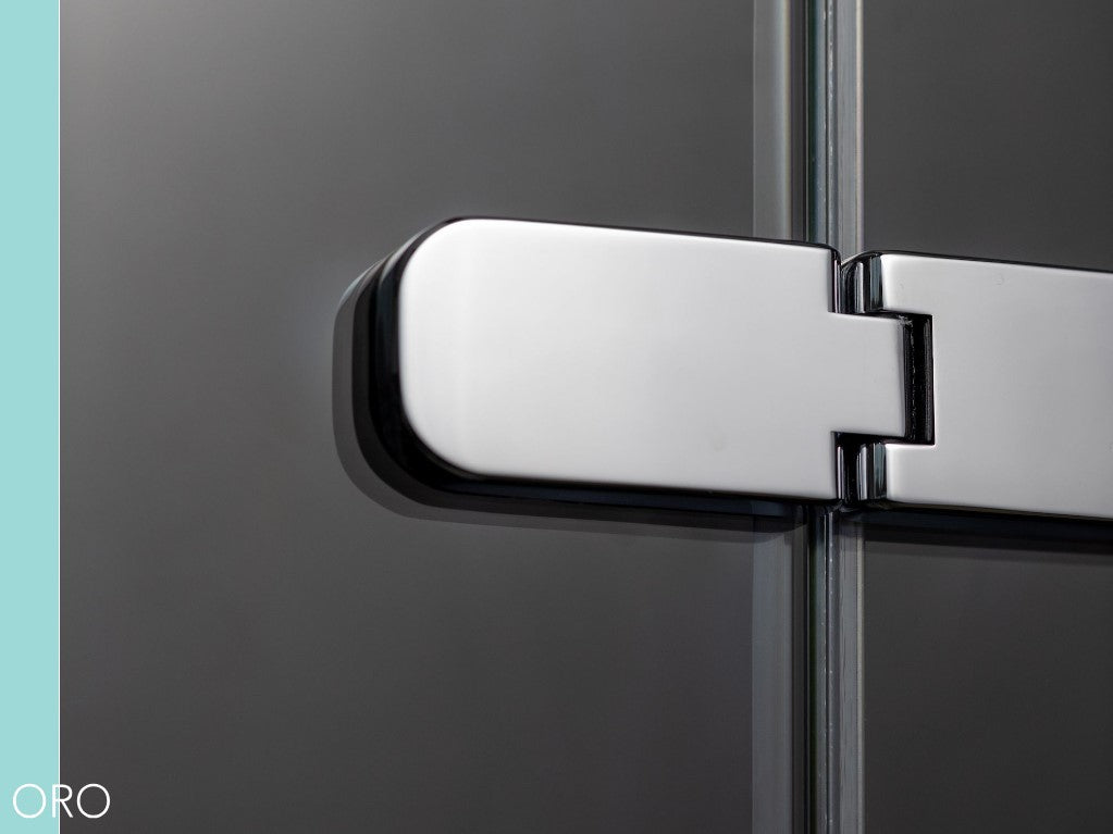 Flair Oro Hinge & Inline Door with Ultra Frameless Corner Side Panel