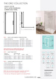 Flair Oro Hinge & Inline Door with Ultra Frameless Corner Side Panel
