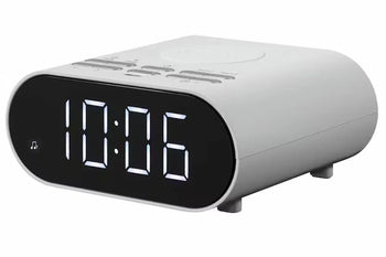 Roberts Ortus Charge FM Clock Radio Bluetooth - White | ORTUSCHARGEWH