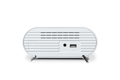 Roberts Ortus Charge FM Clock Radio Bluetooth - White | ORTUSCHARGEWH