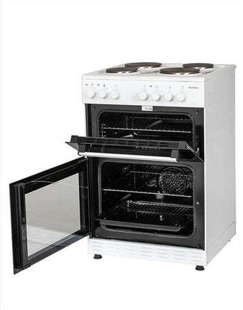 PowerPoint 60cm Double Cavity with Solid Hob - White | P06E2S1W