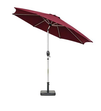 2.7m Steel Parasol with Crank Burgundy │PASCBG269