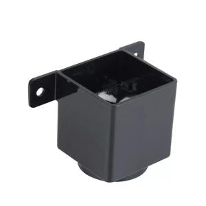 Wavin SquareLine Pipe Connector And Bracket 61mm Black | PC212BC