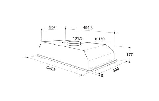 Hotpoint 52CM Canopy Hood | PCT64FLS