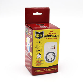 Pest Free Zone Dual Function Repeller with Night Light │ PFZ009450