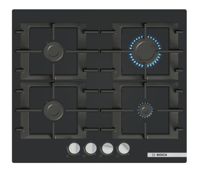 Bosch Series 4 60cm Gas Hob  - Black | PNP6B6K40