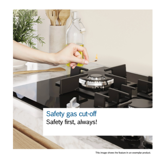 Bosch Series 4 60cm Gas Hob  - Black | PNP6B6K40