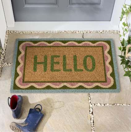 My Mat Hello Scallop Coir Mat 45cm X 75cm | PT631960