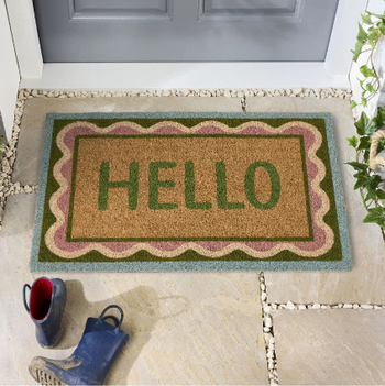My Mat Hello Scallop Coir Mat 45cm X 75cm | PT631960