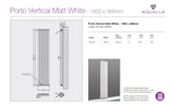 Porto Vertical Double Panel Radiator- Matt White