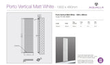 Porto Vertical Double Panel Radiator- Matt White