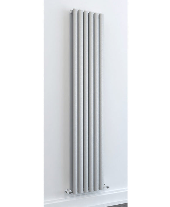 Porto Vertical Double Panel Radiator - Light Grey