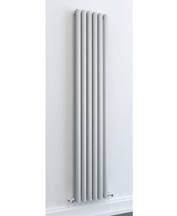 Porto Vertical Double Panel Radiator - Light Grey