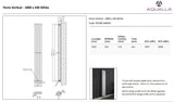 Porto Vertical Double Panel Radiator - Matt White