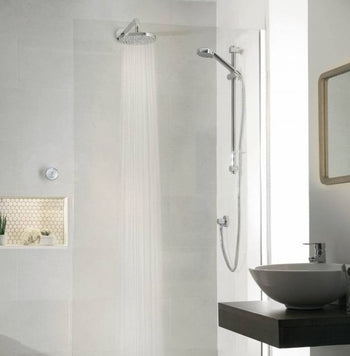 Aqualisa Quartz Blue Smart Digital Shower Concealed with Adjustable and Fixed Wall Head (Gravity Pumped) | QZSB.A2.BV.DVFW.20