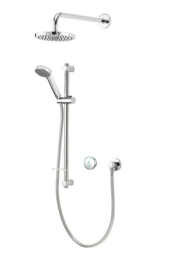 Aqualisa Quartz Blue Smart Digital Shower Concealed with Adjustable and Fixed Wall Head (Gravity Pumped) | QZSB.A2.BV.DVFW.20