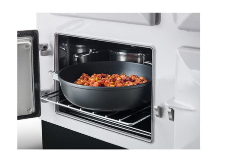 AGA R3 Series 100 Electric with Twin Hotplates - Linen with Stainless Steel trim | R31004EHLIN