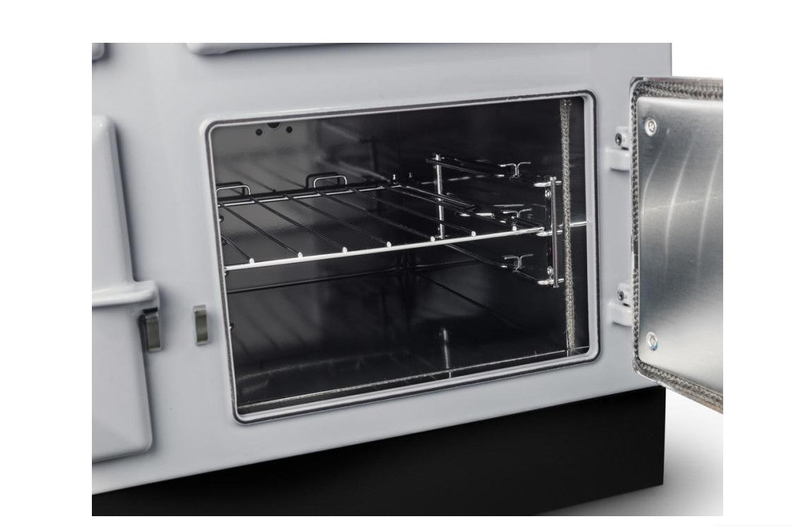 AGA R3 Series 100 Electric with Twin Hotplates - Linen with Stainless Steel trim | R31004EHLIN