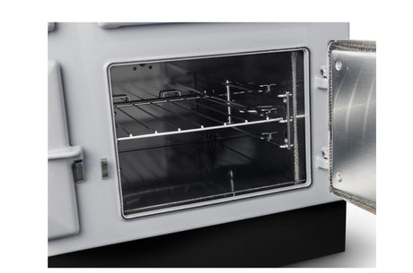 AGA R3 Series 100 Electric with Twin Hotplates - Linen with Stainless Steel trim | R31004EHLIN