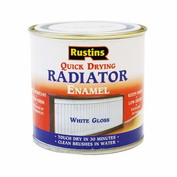 Rustins Quick Dry Radiator Gloss Paint 250ml - White | R690173