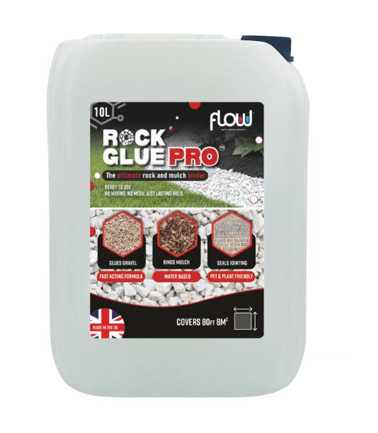 FlowChem Rock Glue Pro Heavy-Duty Gravel, Stone, Mulch Binder & Joint Sealer