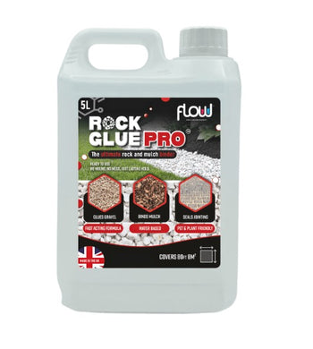 FlowChem Rock Glue Pro Heavy-Duty Gravel, Stone, Mulch Binder & Joint Sealer
