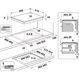 Indesit 60cm Ceramic Hob  | RI 161C