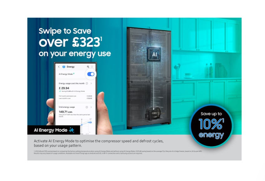 Samsung Bespoke AI Series 6 American Fridge Freezer with SpaceMax™ - Black | RS70F64KEFEU