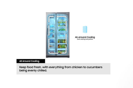 Samsung American Fridge Freezer Plumbed - Stainless Steel | RS70F64KETEU