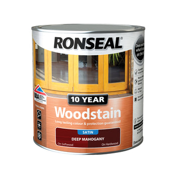 Ronseal 10 Year Woodstain Deep Mahogany Satin 2.5L | 38686