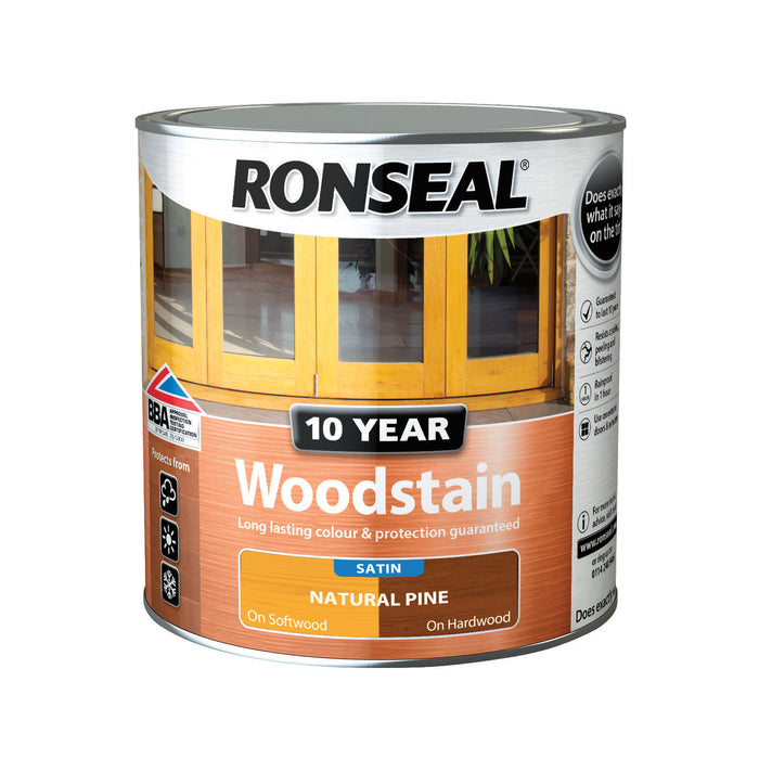 Ronseal 10 Year Woodstain Natural Pine Satin 250ml | 38666
