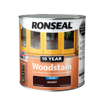 Ronseal 10 Year Woodstain Walnut Satin 2.5L | 38693