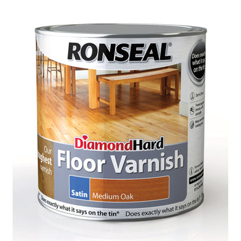Ronseal Diamond Hard Floor Varnish Medium Oak 2.5L | 33426