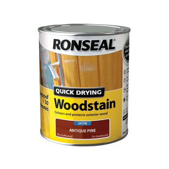 Ronseal Quick Drying Woodstain Antique Pine Satin 250ml | 09480